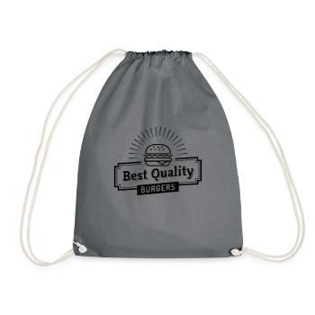 meilleur burger de qualité - Sac de sport léger - gris - Devant