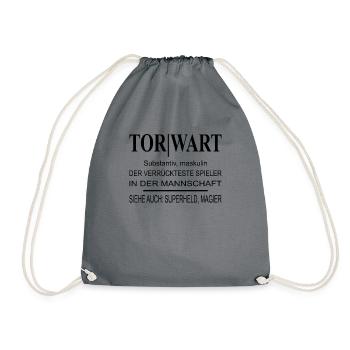 Torwart verrücktester Spieler Design Geschenkidee - Turnbeutel - Grau - Vorne