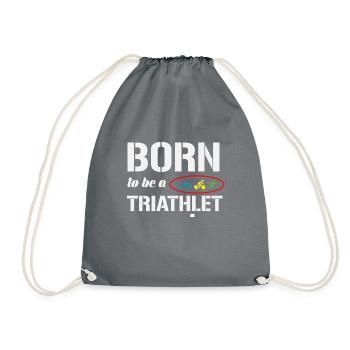triathlon - Drawstring Bag - grey - Front