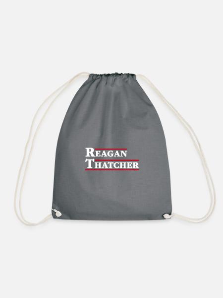Reagan & Thatcher - Drawstring Bag - grey