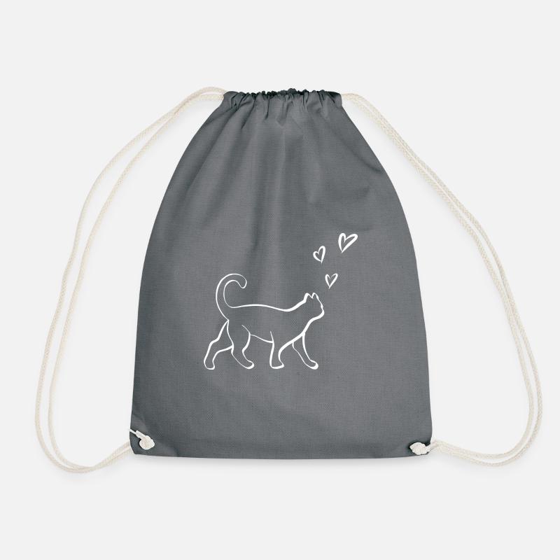Katze - Turnbeutel - Grau