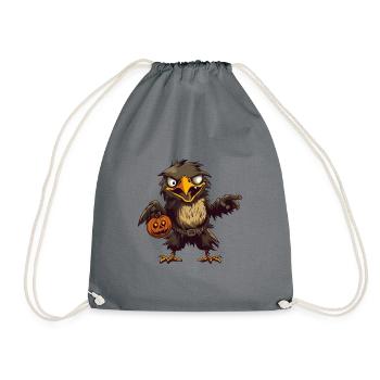 Aigle Halloween Bande Dessinée Drôle - Sac de sport léger - gris - Devant