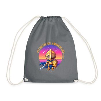God's Full Armor - Drawstring Bag - grey - Front