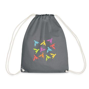Clitoris parade rainbow gift idea - Drawstring Bag - grey - Front