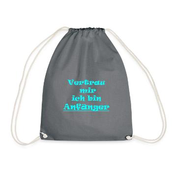 Vertrau mir ich bin Anfänger - Turnbeutel - Grau - Vorne