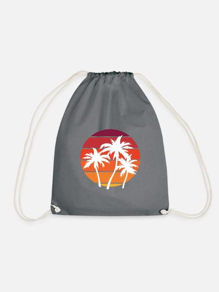 Strand Beach Summer Feeling Ferien Urlaub Reise - Turnbeutel - Grau