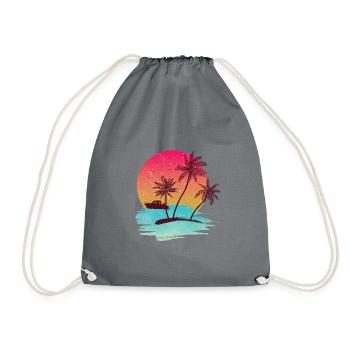 Island in summer - Drawstring Bag - grey - Front
