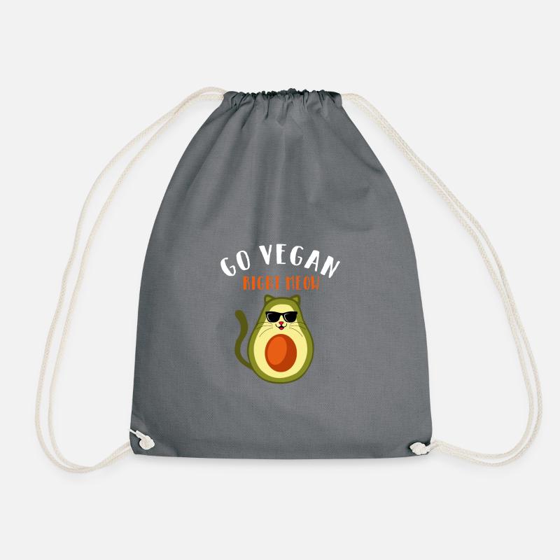 go vegan - Turnbeutel - Grau