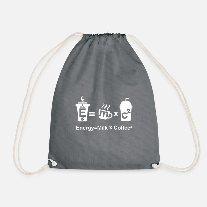 ENERGY MILK COFFEE - Drawstring Bag - grey