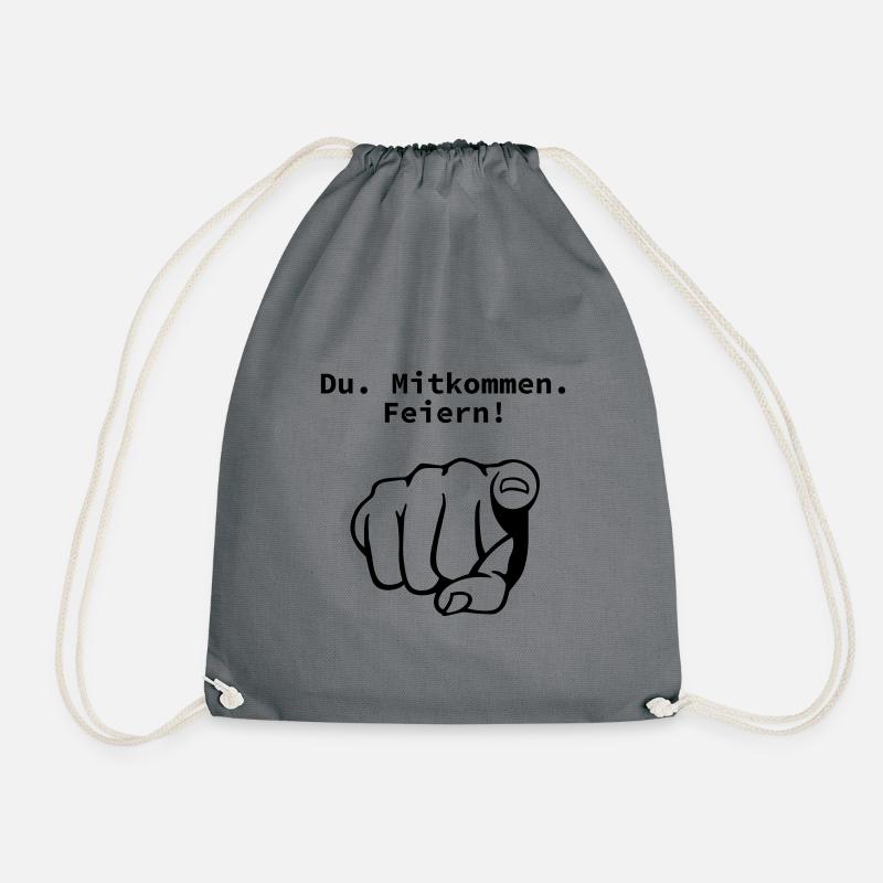 1feiern - Drawstring Bag - grey