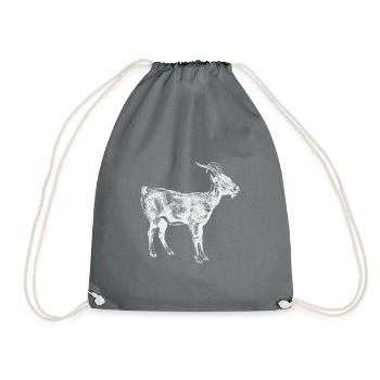 Chèvre blanche - Sac de sport léger - gris - Devant