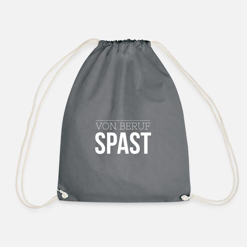 Von Beruf Spast Beleidigung Freund T-Shirt - Turnbeutel - Grau