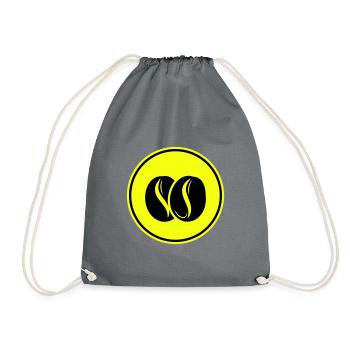 Coffee bean symbol - Drawstring Bag - grey - Front