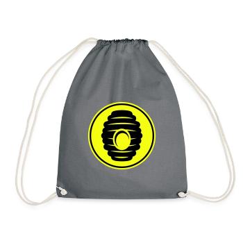 Beekeeper Icon honey - Drawstring Bag - grey - Front