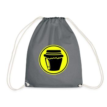 Honey symbol beekeeper - Drawstring Bag - grey - Front