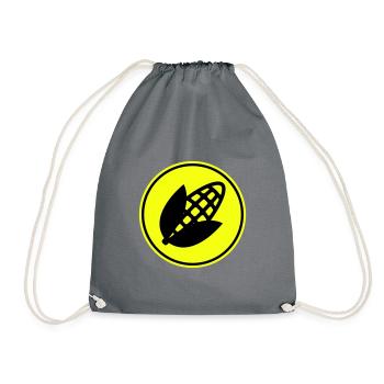 Corn symbol - Drawstring Bag - grey - Front