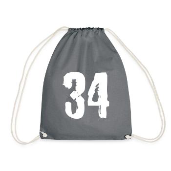 Maillot à 34 numéros - Sac de sport léger - gris - Devant