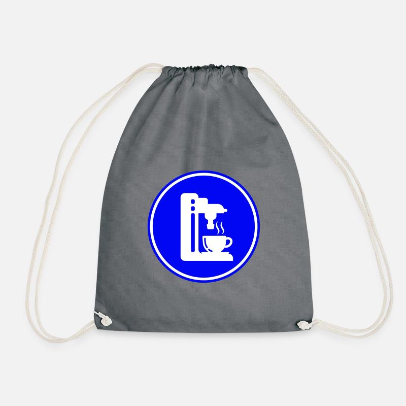 Kaffeemaschine Symbol - Turnbeutel - Grau