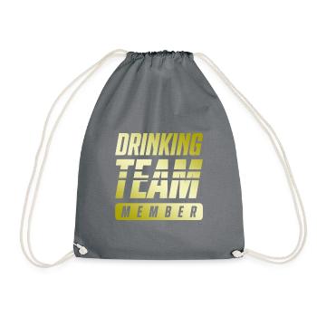Drinking Team - Drawstring Bag - grey - Front