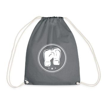 Boxing Gloves Symbol Boxing Sport - Drawstring Bag - grey - Front