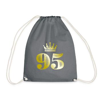 95 Numéro Couronne Or - Sac de sport léger - gris - Devant
