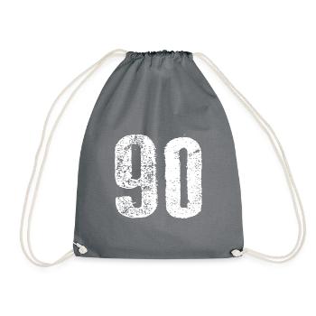 90 Number Vintage - Drawstring Bag - grey - Front