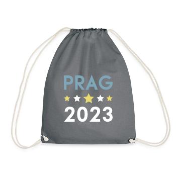 Prague 2023 Krona - Drawstring Bag - grey - Front