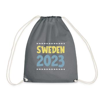 Suède 2023 - Sac de sport léger - gris - Devant