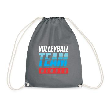 Volleyball Team - Drawstring Bag - grey - Front