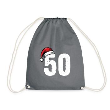 50 Number Christmas - Drawstring Bag - grey - Front