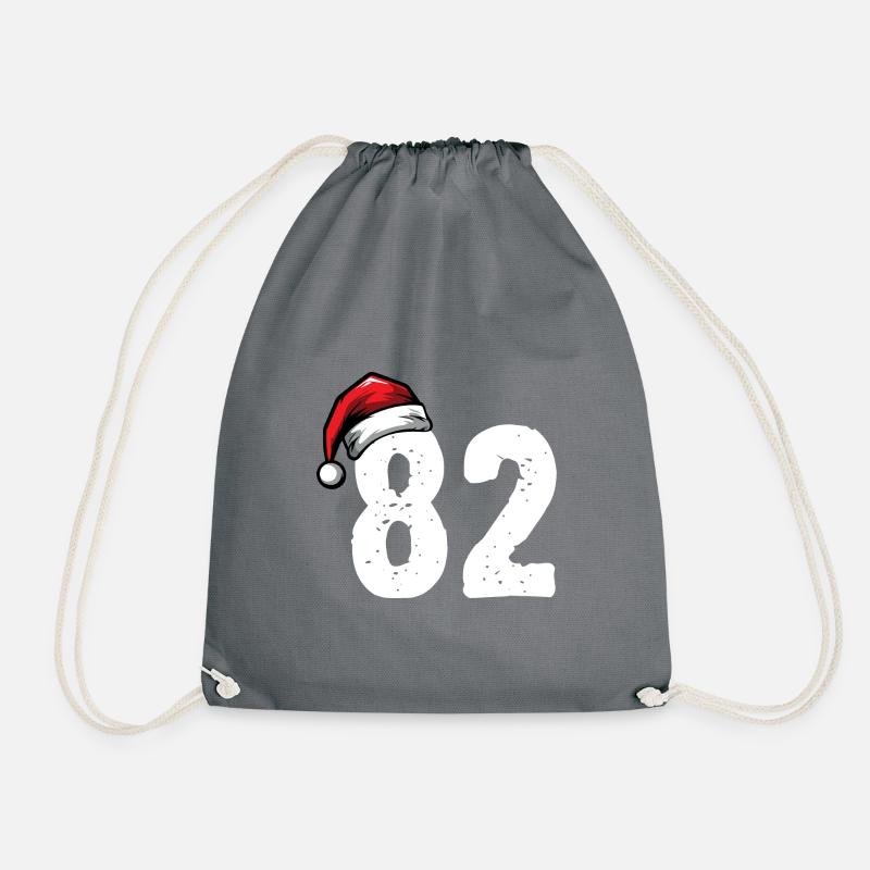 82 Number Christmas - Drawstring Bag - grey