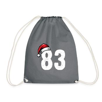 83 Numéro Noël - Sac de sport léger - gris - Devant