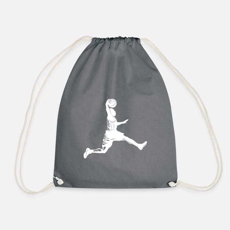 Basketball Silhouette - Turnbeutel - Grau