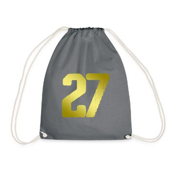 27 Maillot numéro - Sac de sport léger - gris - Devant