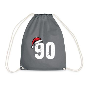 90 Number Christmas - Drawstring Bag - grey - Front