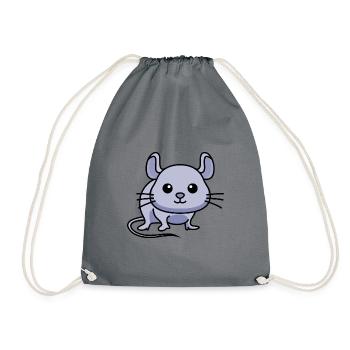 Mouse Comic Animal - Drawstring Bag - grey - Front