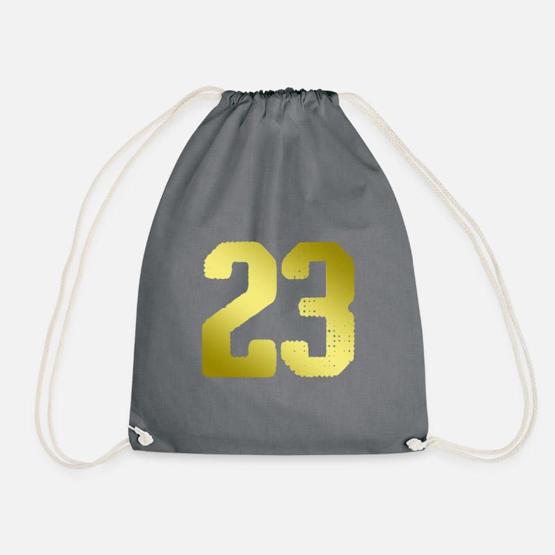 23 Zahl Trikot - Turnbeutel - Grau