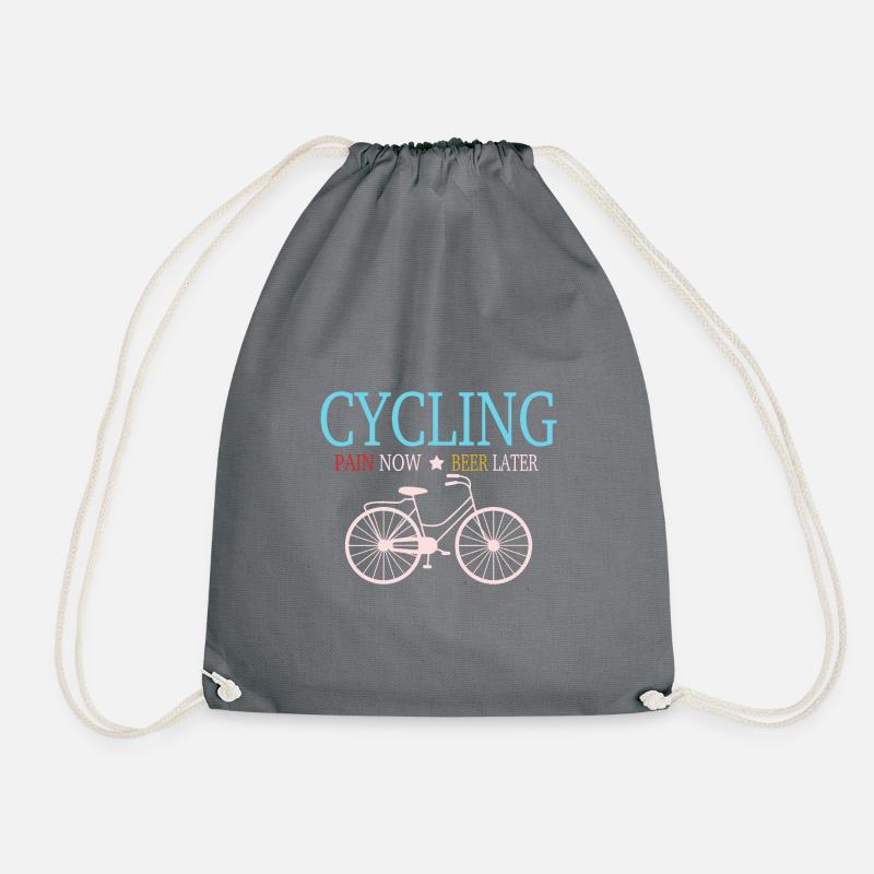 Bicycle - Drawstring Bag - grey