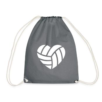 Cœur de volleyball - Sac de sport léger - gris - Devant