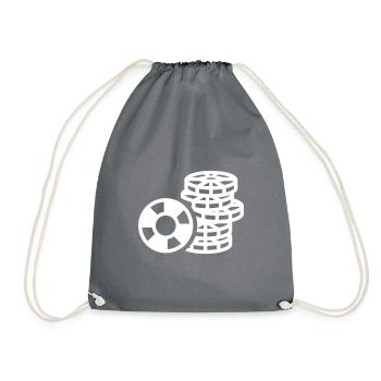 Icône de jeton de poker - Sac de sport léger - gris - Devant