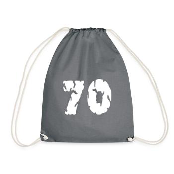 70 number jersey - Drawstring Bag - grey - Front