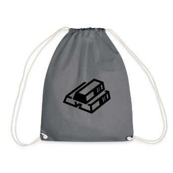 Icône Silhouette dorée - Sac de sport léger - gris - Devant