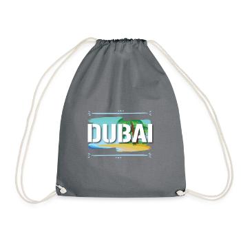 Dubai - Drawstring Bag - grey - Front
