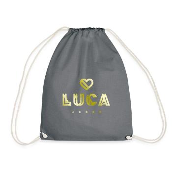 Luca Herz - Turnbeutel - Grau - Vorne