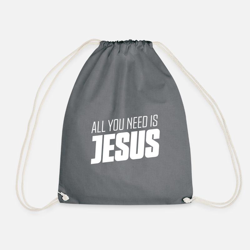 jesus spruch - Turnbeutel - Grau