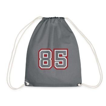 85 Number number - Drawstring Bag - grey - Front