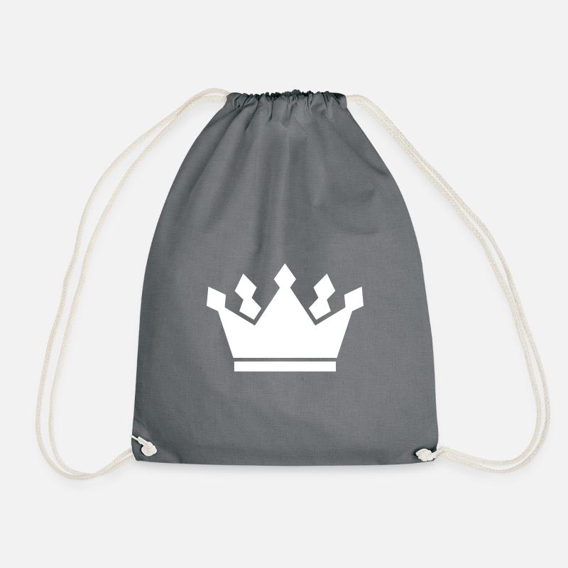 Crown symbol icon - Drawstring Bag - grey
