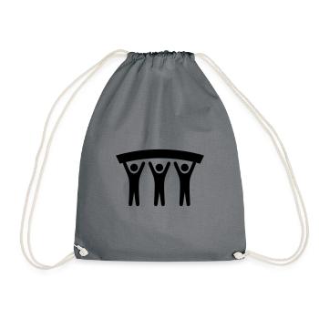 demonstration group - Drawstring Bag - grey - Front