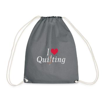 QUILTING - Drawstring Bag - grey - Front