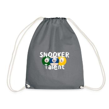 Billard Snooker Pool Spruch Sprüche - Turnbeutel - Grau - Vorne